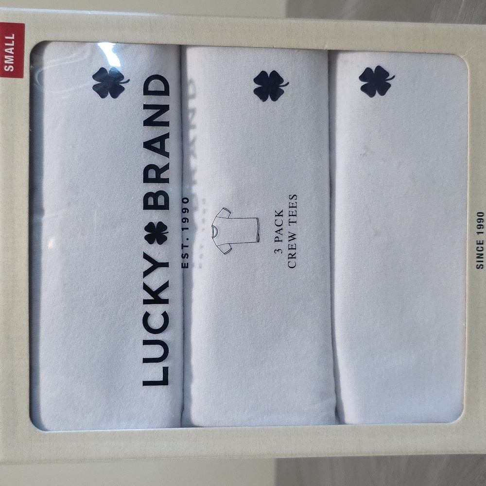 LUCKY BRAND | 3 pack crew neck undershirt tees | Size Small - Picture 2 of 3